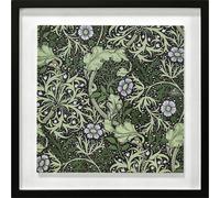 William Morris - Plaque encadrée "Seaweed", bois PM11529 (20 cm x 20 cm x 2.7 cm) (Vert)