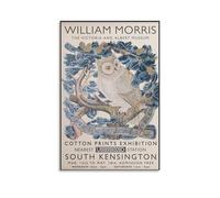 William Morris Poster mural à suspendre Motif hibou et oiseau 50 x 75 cm