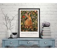 William Morris Rabbit, Impression de lièvre, William Morris Exhibition Print, William Morris, Art mural vintage, art textile, affiche vintage (180c) A2