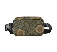 William Morris Sac banane tendance à motif tournesol pour homme et femme Sac banane multifonction avec sangle réglable pour voyage, shopping, course à pied