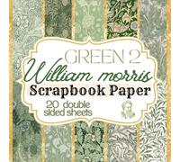 William Morris scrapbook paper vintage: Green them double-sided William Morris craft paper for scrapbooking, unique william morris paper for decoupage, Card Making, Origami & DIY Projects VOL 2