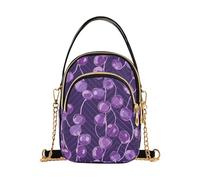 William Morris Style Plant Amethyst Sac à bandoulière tendance avec plusieurs poches pour femme pour voyage