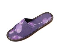 William Morris Style Plante Améthyste Salle de Bain Pantoufles Intérieur Réutilisable Léger Personnalisé pour Chambre à Coucher Chaussures pour Fête Voyage Invités Zapatos Casual Para Mujer, William