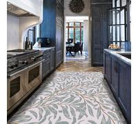 William Morris Tapis 60x120 d Espace pour Salon carpette antidérapants lavables Descente de lit botanique Ultra Fine Vert Sauge Chambre Salle à Manger Bureau Cuisine Motif Feuillage