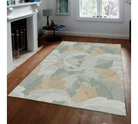 William Morris Tapis 60x90 carpette Vintage de Salon Descente lit botanique Acanthus Feuille Lavable antidérapant Sol à Poil Bas Décors Salle Manger Décoration Bureau Vert Sauge et