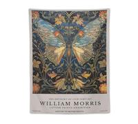 William Morris Tapisserie murale vintage avec papillon et plante en rouleau 76,2 x 101,6 cm