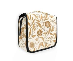 William Morris Trousse de maquillage avec crochet de suspension pour femme avec compartiments et poignée Motif floral