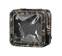 William Morris Trousse de maquillage transparente en bambou Doré Noir