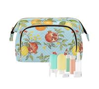 William Morris Trousse de toilette à fermeture éclair pour femme Grenade et citron Bleu
