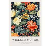 William Morris Wall Art Marigold peinture William Morris Orange Floral impressions sur toile affiche d’exposition pour salle de bain décoration murale 16x24in non encadré