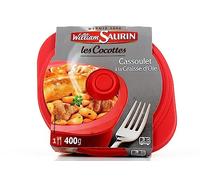 WILLIAM SAURIN - Cassoulet Savoureux de Porc à la Graisse d'Oie, Cocotte 400G - Lot de 3