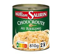 WILLIAM SAURIN Choucroute au Riesling - Plat familial prêt à réchauffer - Format généreux 810 g - Sans conservateur ajouté - Fabriqué en France - Lot de 3