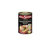 William Saurin Choucroute Royale 400g - Lot de 4 Boîtes - Recette Alsacienne avec Saucisse, Lard & Pommes de Terre - Plat Cuisiné Traditionnel - Offre Spéciale