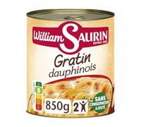 WILLIAM SAURIN - Gratin Dauphinois Famille, Texture Fondante et Saveur Authentique (850g) - Le lot de 4