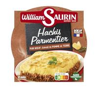 WILLIAM SAURIN Hachis Parmentier au Bœuf Français et Écrasé de Pommes de Terre, Sans Conservateur, 300 g - Lot de 3