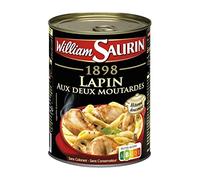 WILLIAM SAURIN - Lapin Deux Moutardes Cuisiné À La Duonnaise 1/2 400G - Lot De 3