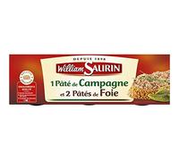 WILLIAM SAURIN - LOT DE PÂTÉS 2 FOIE + 1 CAMPAGNE 234G - LOT DE 4