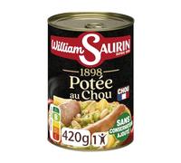 WILLIAM SAURIN - Potée aux Choux Traditionnelle, Saveur Conviviale et Texture Fondante (420g) - Le lot de 3