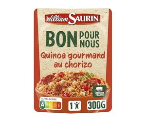 William Saurin - Quinoa Gourmande au Chorizo, Doypack 300g - Des saveurs exquises dans chaque bouchée - Lot De 3