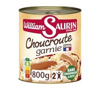 WILLIAM SAURIN - Repas Convivial Choucroute Garnie, Saveurs Authentiques Généreuses, Boîte 800g - Lot De 3