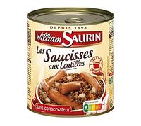 WILLIAM SAURIN - Saucisses Aux Lentilles 840G - Lot De 4