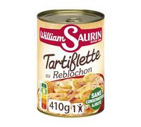 WILLIAM SAURIN - Tartiflette Fondante et Savoureuse aux Pommes de Terre, Boîte 410g - Lot de 4