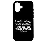 William Shakespeare Battle of Wits Citation littérature Anglaise Coque pour iPhone 16