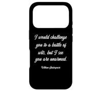 William Shakespeare Battle of Wits Citation littérature Anglaise Coque pour iPhone 17 Pro