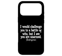 William Shakespeare Battle of Wits Citation littérature Anglaise Coque pour iPhone 17 Pro Max