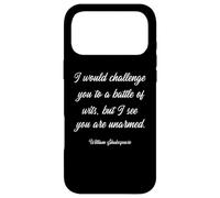 William Shakespeare Battle of Wits Citation littérature Anglaise Coque pour iPhone 17 Pro Max