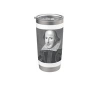 William Shakespeare Portrait Théâtre Scénariste Historique Gobelet isotherme en acier inoxydable double paroi