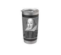 William Shakespeare Portrait Théâtre Scénariste Historique Gobelet isotherme en acier inoxydable double paroi