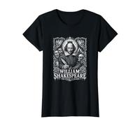 William Shakespeare : The Stage is Blood, Un Classique T-Shirt Graphique avec Valeur, Femme, Noir, S