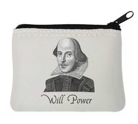 William Shakespeare Will Power Pochette porte-monnaie en néoprène Blanc 10 x 11 cm
