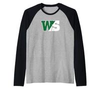 William Smith College Herons Monogram Logo - HWSC Manche Raglan