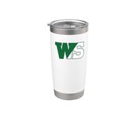 William Smith College Herons WS Monogramme Logo HWSC Gobelet isotherme en acier inoxydable double paroi