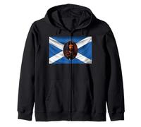 William Wallace Le grand écossais montré sur le drapeau écossais Sweat à Capuche