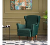 Concept Usine – Fauteuil à oreilles WILLIAMS en velours vert