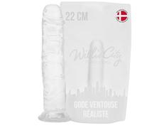 Willie City Gode Réaliste Transparent 22 cm - God Realiste Détails Veinés
