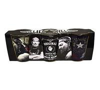 Willie Nelson Lot de 3 verres à shot Noir/blanc et Always