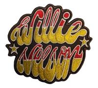 Willie Nelson - Patch à repasser (Taille unique) (Rouge/Doré)
