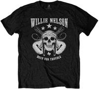 Willie Nelson Skull Black 2XL T-shirt
