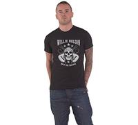 Willie Nelson T Shirt Skull Logo Nouveau Officiel Homme Noir Taille M