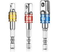 Willingood - 3 porte-douilles hexagonaux - 1/4", 1/2", 3/8" - Adaptateurs et connecteursExtension.