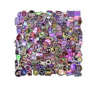 Willingood Lot de 200 autocollants en vinyle imperméables [200 pièces, style plaque néon] style graffiti pour voiture, moto, vélo, skateboard, snowboard, bagages, ordinateur portable, MacBook, iPad et
