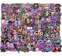 Willingood Lot de 200 autocollants en vinyle imperméables - Style graffiti - Pour voiture, moto, vélo, skateboard, snowboard, bagages, ordinateur portable, MacBook, iPad et plus - Style de panneau