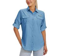 WILLIT T-shirt pour femme UPF 50+ - Protection solaire - Manches longues - Chemisier de randonnée - Safari Angel - SPF - Séchage rapide - Pour la randonnée et l'extérieur, Atol, S