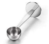 WILLIZTER Cuillère à café 2 en 1 en acier inoxydable - Cuillère à café multifonction pour mesurer et tamper