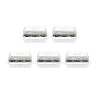 willkey Lot de 10 Bac à semis, Mini Serre pour semis, Plateaux de Culture avec Couvercle, Propagateur Jardin pour démarrage et Croissance semence, Germination Serre Durables - 120 cellules (Style C)