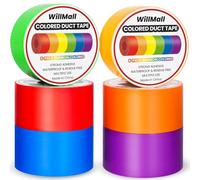 WillMall Ruban adhésif coloré pour travaux manuels : ruban adhésif puissant de 5,1 cm x 9,1 m pour réparation de meubles de maison et décoration - Idéal pour les loisirs créatifs, les emballages à